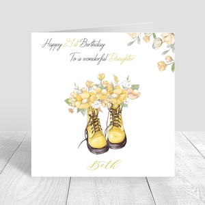 Carte d'anniversaire pour femme faite main et personnalisée Petite-fille/fille/soeur/amie/nièce 21, 25, 28, 30, anniversaire, carte de voeux