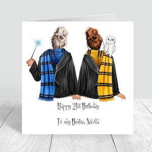 Girls Wizard Birthday Card Best Friend Handmade/ Personalised Sister Auntie 18th 21st 25th 30th 40th 50th Granddaughter Daughter Niece 363