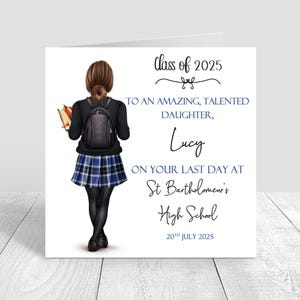 Personalised Girls School Leavers Card, Students End of year Last Day Primary School,Secondary School leaving card,Class of 2025-  1738