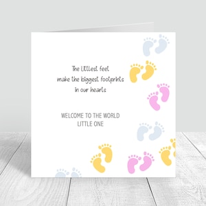 Nouvelle carte bébé Félicitations nouveau-né bébé carte faite à la main bébé garçon/bébé fille/bienvenue petit