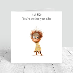 Cheeky Monkey verjaardagskaart heren / jongens handgemaakt en gepersonaliseerd voor zoon / kleinzoon / vader / neef / oom / vriend enz