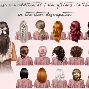 Carte de vœux faite main pour femme | Personnalisé | Félicitations, cadeaux de remise des diplômes PERSONNALISATION DES CHEVEUX image 8