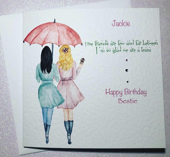 Meilleur Ami Joyeux Anniversaire Carte Faite A La Main Sœur Etsy France