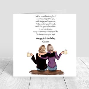 Women's Personalised Best Friend Happy Birthday Handmade Card for Friend| Bestie Special Friend 18th 21st 25th 30th 35th 40th 50th 60th 1488