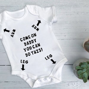 Funny Daddy you can do this Baby Vest bodysuit Humour new baby gift