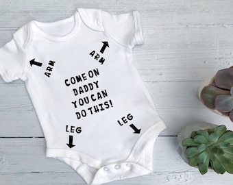 Funny Daddy you can do this Baby Vest bodysuit Humour new baby gift