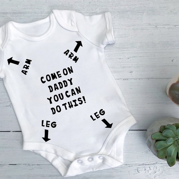 Funny Daddy you can do this Baby Vest bodysuit Humour new baby gift