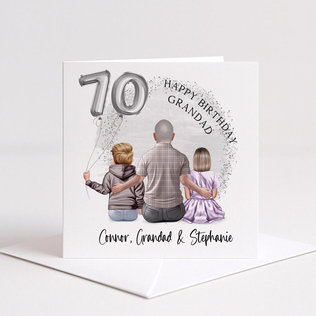 Personalised 70th Birthday Card for Grandpa – Custom Grandad Card From ...