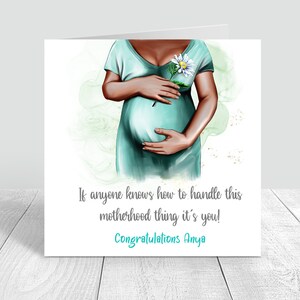 Carte personnalisée baby shower| Carte d’attente de bébé Félicitations Carte faite à la main pour nouveau-né Maman pour être bébé garçon| Carte bébé fille 0046