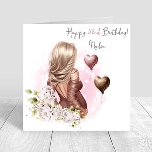 Carte personnalisée de joyeux anniversaire de femme enceinte, future maman, carte d'anniversaire, meilleure amie, fille, petite-fille, nièce, carte faite main 1509