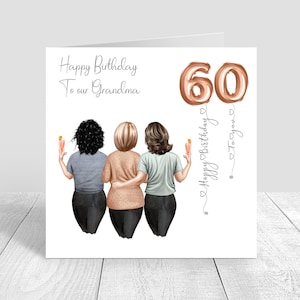 Personalisierte Damen-Tochter-Mutter-Happy-Birthday-Karte, handgefertigt, Oma, Kindermädchen, Schwester, Mutter, 40., 50., 60., 70., 80. 765