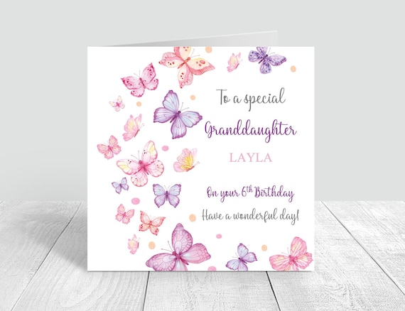 Birthday Girl Butterflies Card Birthday Girl Butterflies Card