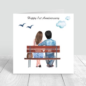 Biglietto fatto a mano per il primo anniversario, regalo personalizzato per uomini e donne/anniversario