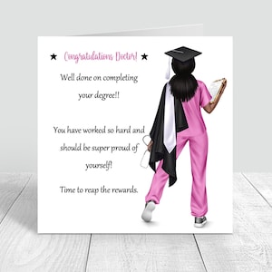 Carte de vœux faite main pour femme | Personnalisé | Cadeaux de félicitations pour l'obtention du diplôme | Elle pense pouvoir personnaliser ses cheveux 518