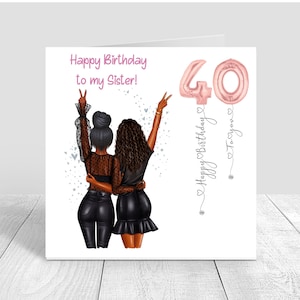 Meilleur ami joyeux anniversaire carte faite main soeur/cousin 18ème 21ème 25ème 30ème 35ème 40ème 50ème 60ème Personnalisé