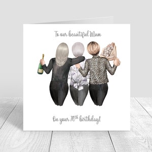 Personalisierte Frauen Tochter Mutter alles Gute zum Geburtstag handgemachte Karte für ihre Schwester Bestie Cousin Mutter 18.21.25.30.35.40.50.764