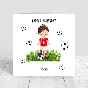 Biglietto di compleanno per ragazzi di calcio personalizzato e fatto a mano 4° 5° 6° 8° 12° figlio/nipote/nipote/amico/cugino
