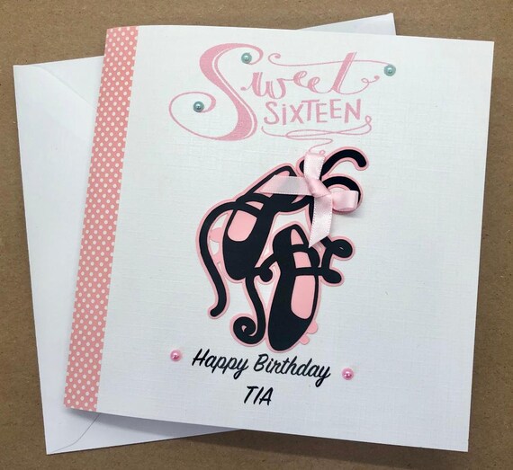 Details about / Handmade Personalised Sweet Sixteen 16 16th Girld Birthday Card Shoes Heels
