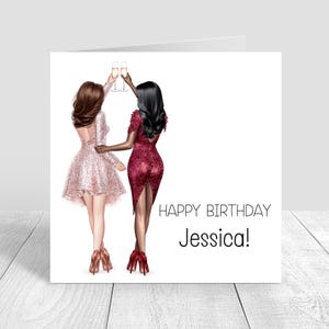 Personalised Women's Best Friend Happy Birthday Handmade Card for Friend| Bestie Special Friend 18th 21st 25th 30th 35th 40th 50th 60th 1582