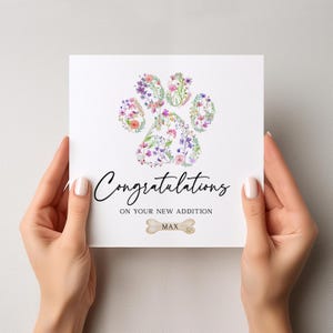 Personalised  New Puppy Card, New Addition, New Puppy Card, Personalised New Dog Card, Congratulations New Pet Card, New Dog Card, 1779