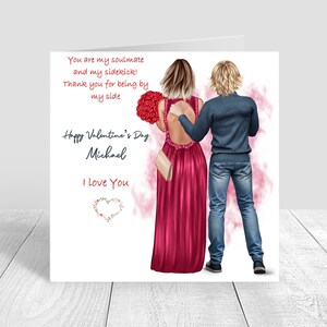 Biglietto di buon San Valentino per fidanzata/fidanzata/fidanzato/personalizzato/regalo per il partner Biglietto di San Valentino fatto a mano