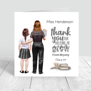 Carte de remerciement personnalisée pour enseignant Carte de fin d'année à personnaliser pour enseignant Carte de remerciement personnalisée pour enseignant Meilleur cadeau pour enseignant 1150