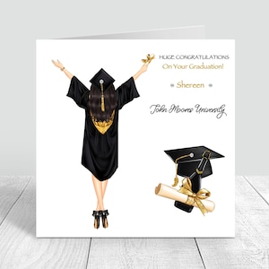 Carte de remise des diplômes Carte pour femmes Félicitations, Bravo, Cadeaux de remise des diplômes Souvenir université