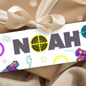 Carteira de presente de laser tag para meninos, carteira de dinheiro personalizada, bilhete de laser tag, porta-voucher, carteira de presente de agradecimento/dinheiro/presente para meninos 01