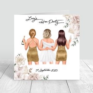 Tarjeta hecha a mano de despedida de soltera para mujer personalizada / regalo de despedida de soltera para novias / novia para ser tarjeta personalizada 926