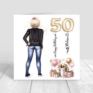 Personalised Girls Happy Birthday Card 18th 21st 25th 28th 30th 40th Card Handmade birthday Granddaughter daughter Niece Sister 1745