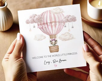 New Baby Card, Baby Girl Card, New Baby Girl Card, Welcome To The World Card, New Baby Girl Card, New Baby Gifts, Girl Newborn Card, 1961
