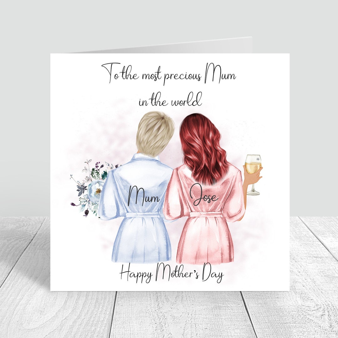 Happy Mother's Day Card Handmade & Personalised Mummy / Mom/ With Love ...