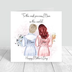 Tarjeta feliz del día de la madre hecha a mano y personalizada mamá / mamá / con tarjeta de amor regalo personalizado del día de la madre