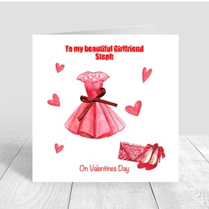 Feliz día de San Valentín Tarjeta hecha a mano Novia personalizada / Esposa Regalo de San Valentín para mujeres
