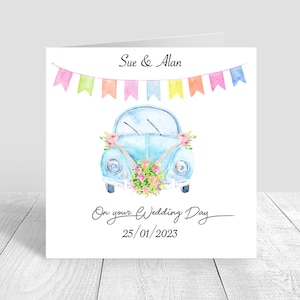 Carte de mariage faite main et personnalisée | Félicitations | Les mariés| Cartes de mariage | Fête | Cadeaux uniques