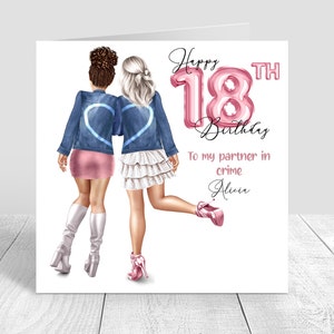 Vrouwen verjaardagskaart gepersonaliseerde beste vriend Happy gift voor haar zuster Bestie Cousin 18e 21e 25e 30e 406