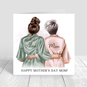 Happy Mother's Day Card Handmade & Personalised Mummy / Mom/ With love card Personalized Mothers day Gift, Best Mum, Mam, Robes 1547