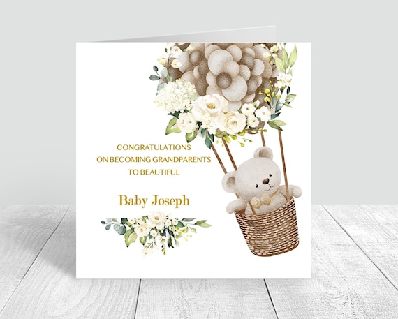 Biglietto Per I Nuovi Nonni, Neonato, Congratulazioni - Foto 3