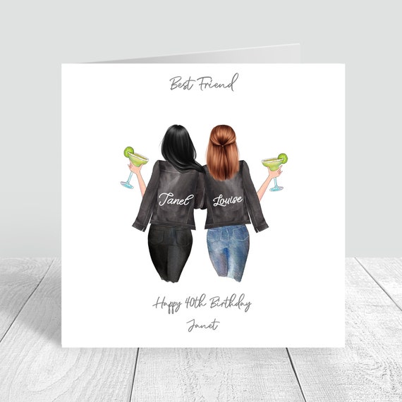 Best Friend Happy Birthday Handmade Card Sister Bestie Cousin  