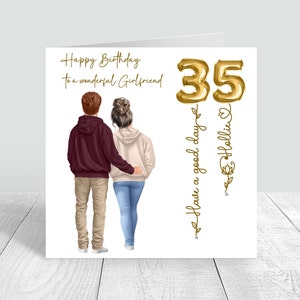 Carte d'anniversaire personnalisée hommes et femmes carte faite main frère/soeur/petit ami/partenaire/fiancé 30e 40e 50e carte d'anniversaire Unique 928