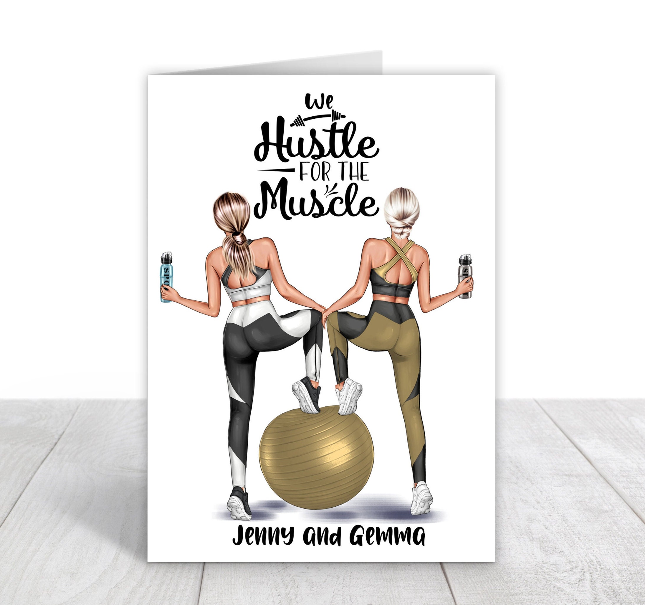 Personalised Womens Birthday Card Fitness Gym Friend Happy - Etsy België
