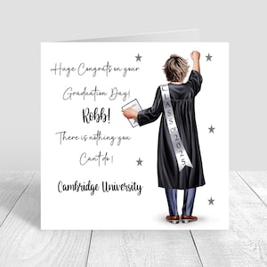 Mens Graduation Card Congratulations Well Done | Graduation Gifts| Congratulations Gift | Personalised mens Graduation Card, Grad 2025 1556