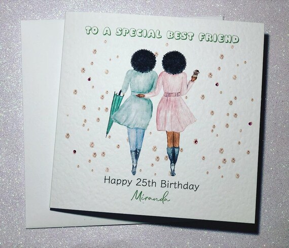 handmade greeting card for best friend
