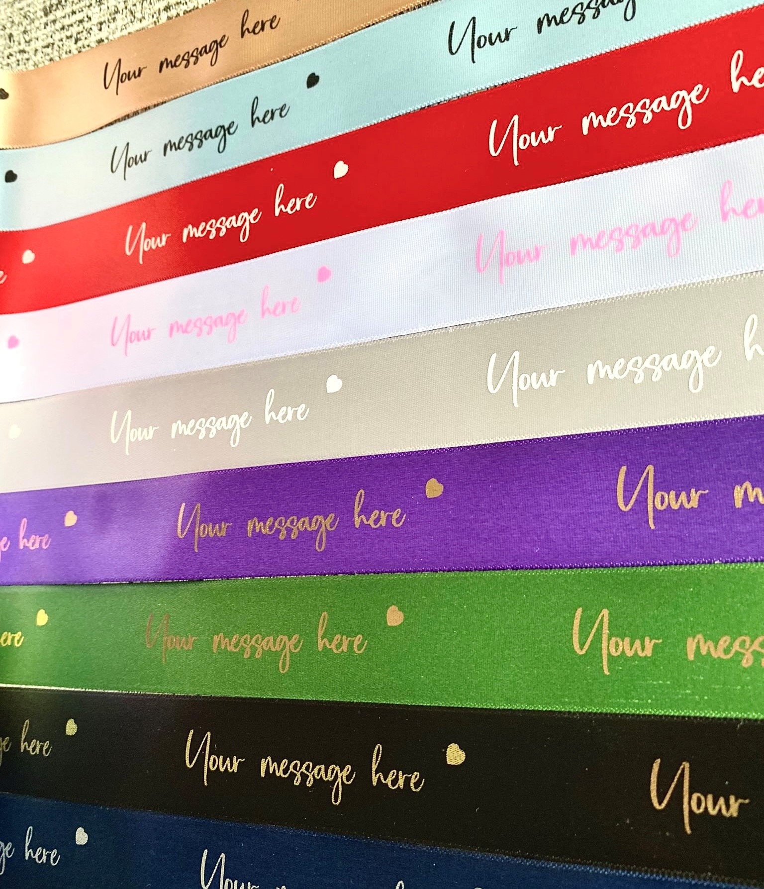 Personalised Ribbon 10mm 15mm 25mm 50mm 100mm Present Wrapping - Etsy UK
