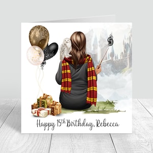 Girls Wizard Birthday Card Best Friend Handmade/ Personalised Sister /15th 18th 21st 25th 30th 40th 50th Granddaughter Daughter Niece 451