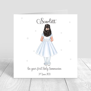 Carte de première communion faite main personnalisée pour les filles petite-fille fille nièce soeur Personnaliser les cadeaux de la Sainte communion pour les filles 770