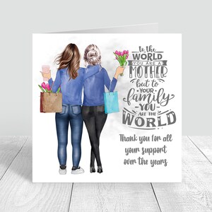 Tarjeta personalizada del Día de la Madre Feliz Mamá hecha a mano / Mamá / Púrpura Con amor Regalo personalizado del Día de la Madre / Tarjeta de hija 869
