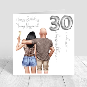 Gepersonaliseerde verjaardagskaart mannen en vrouwen handgemaakte kaart broer / zus / vriend / partner / verloofde / stel 21e 30e 40e 50e kaart 1715