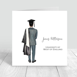 Carte de remise de diplôme personnalisée pour homme, faite main, cadeaux de remise des diplômes félicitations PERSONNALISÉ LES CHEVEUX Fils frère petit-fils petit ami ami pour lui