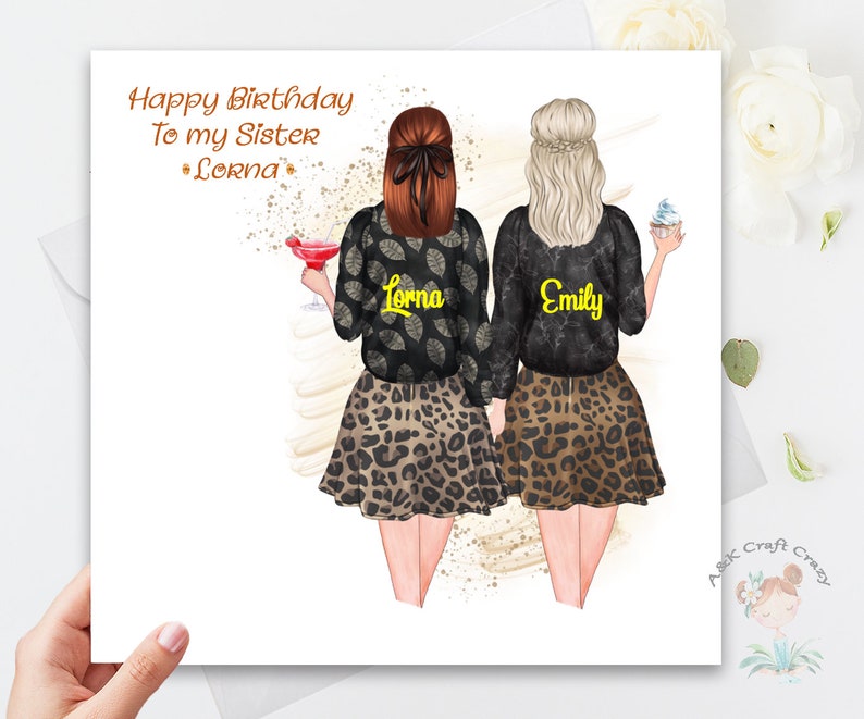 Birthday Card Women's Best Friend Handmade/ Personalised | Etsy